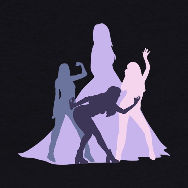 Taylors Version Silhouettes in Lavender by Midnight Pixels